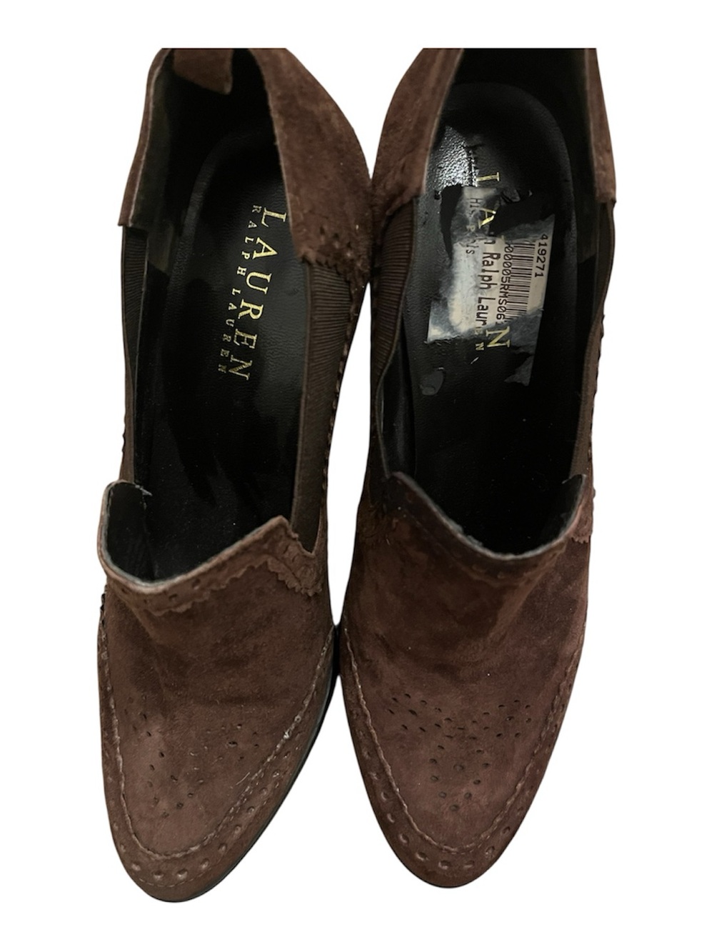 Lauren Ralph Lauren Mckay suede ankle boots with kitten heel. - Picture 3 of 4
